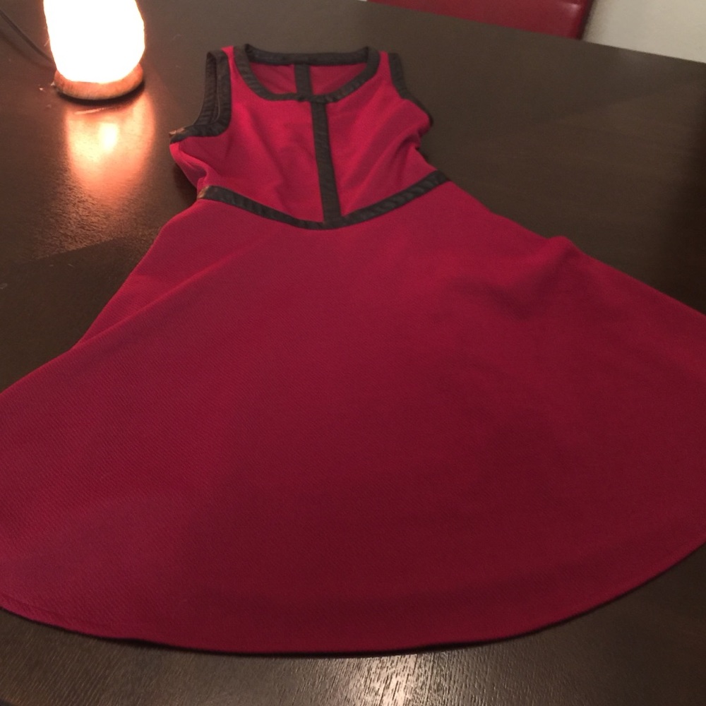 Maroon Flare Mini Dress