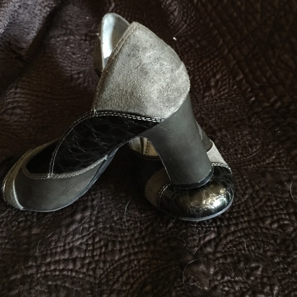 Franco Sarto Black and gray patent leather/suede - Picture 2 of 3