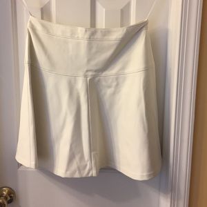 White pleather skirt