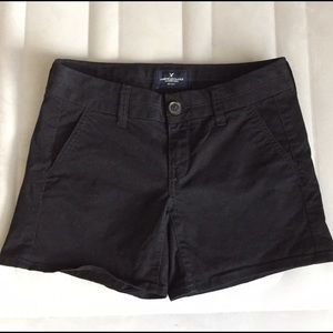 Black American Eagle Midi Shorts 00