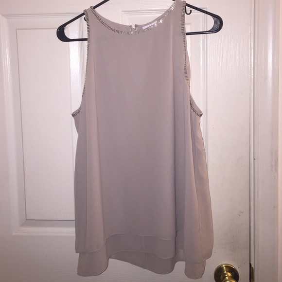 DKNY Tan Flowy Top - Picture 1 of 3