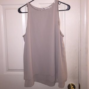 DKNY Tan Flowy Top
