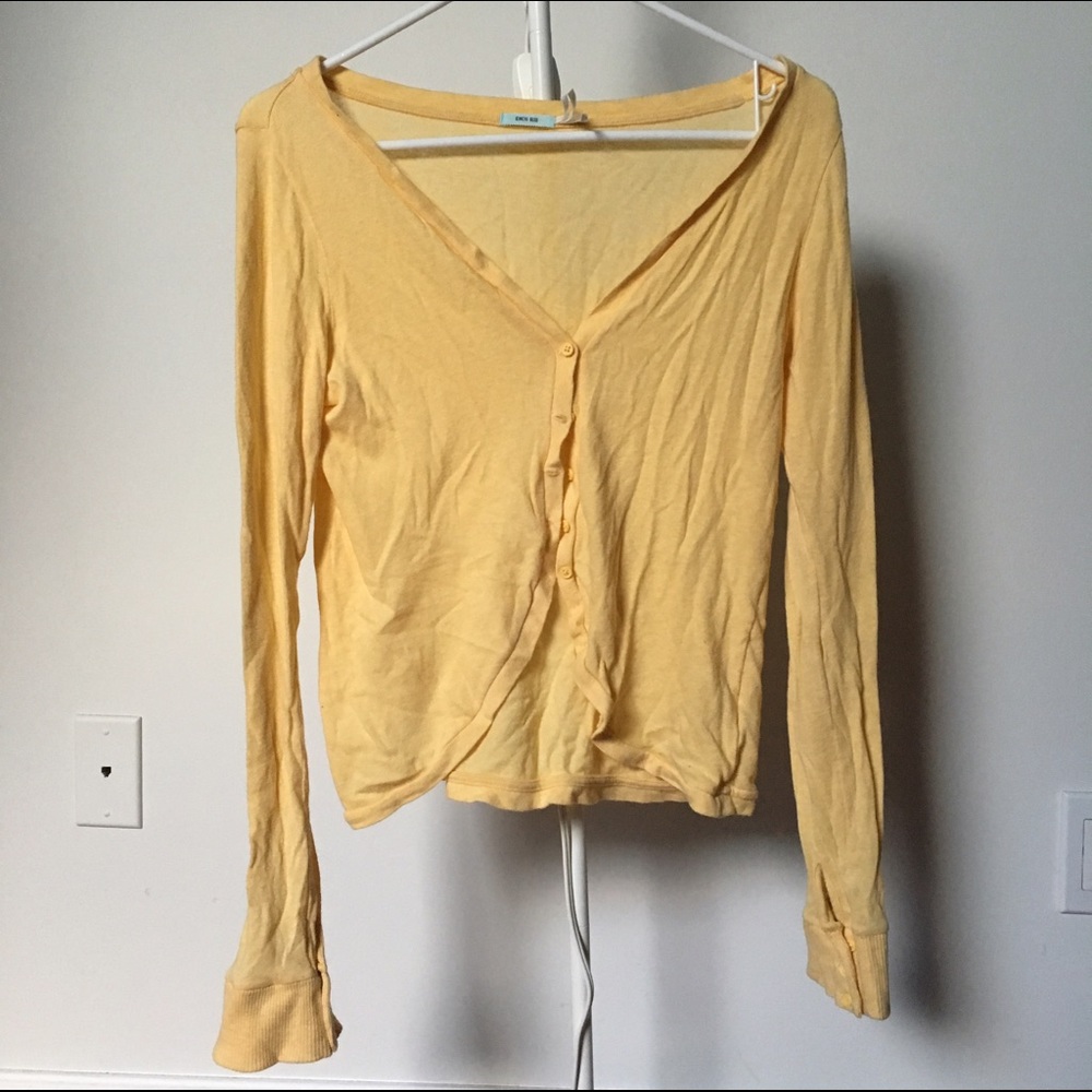 Yellow lightweight cardigan