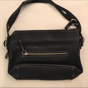 Black coach leather handbag