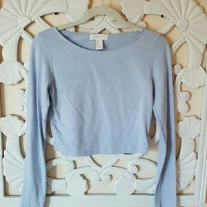 Baby blue Crop Top