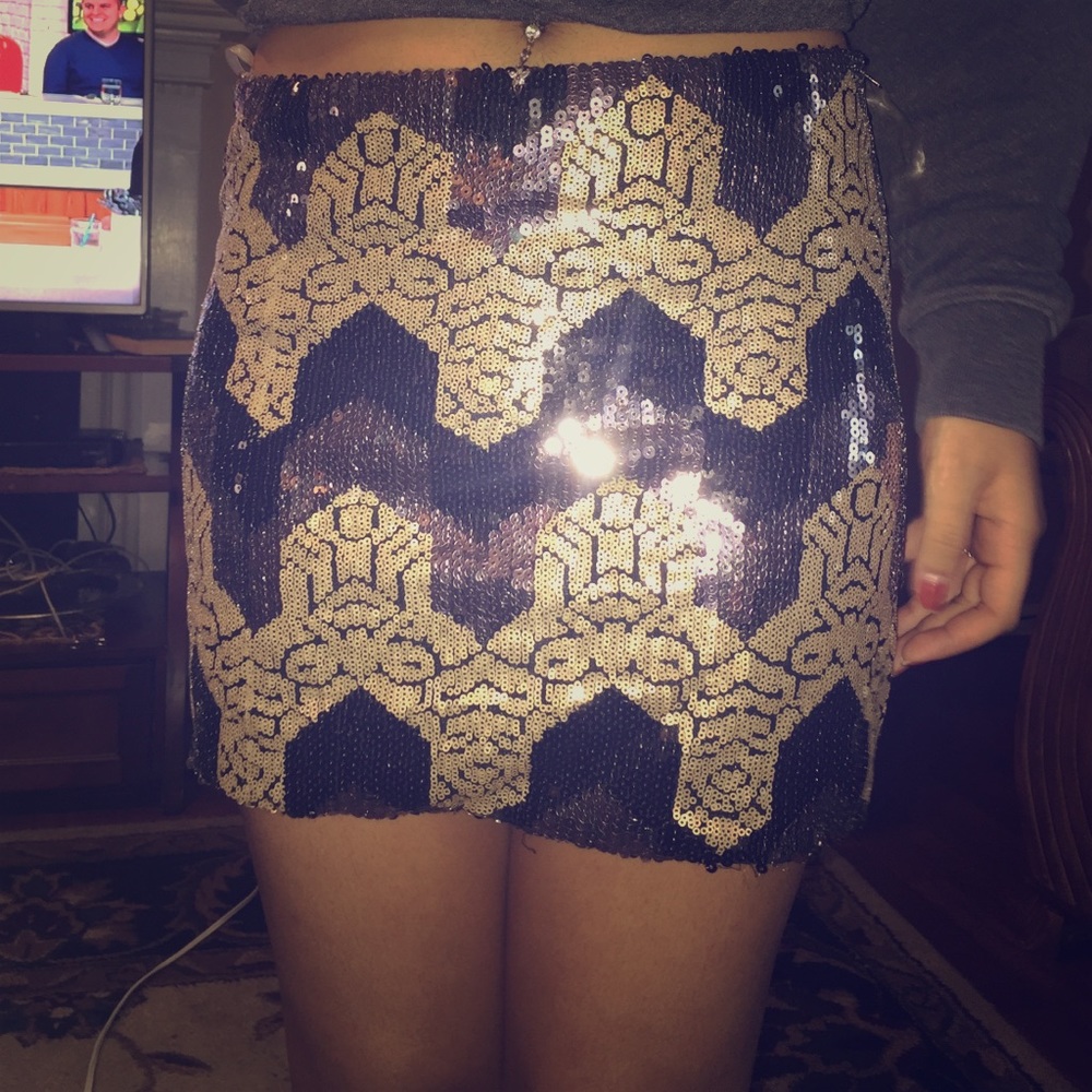 sequin skirt
