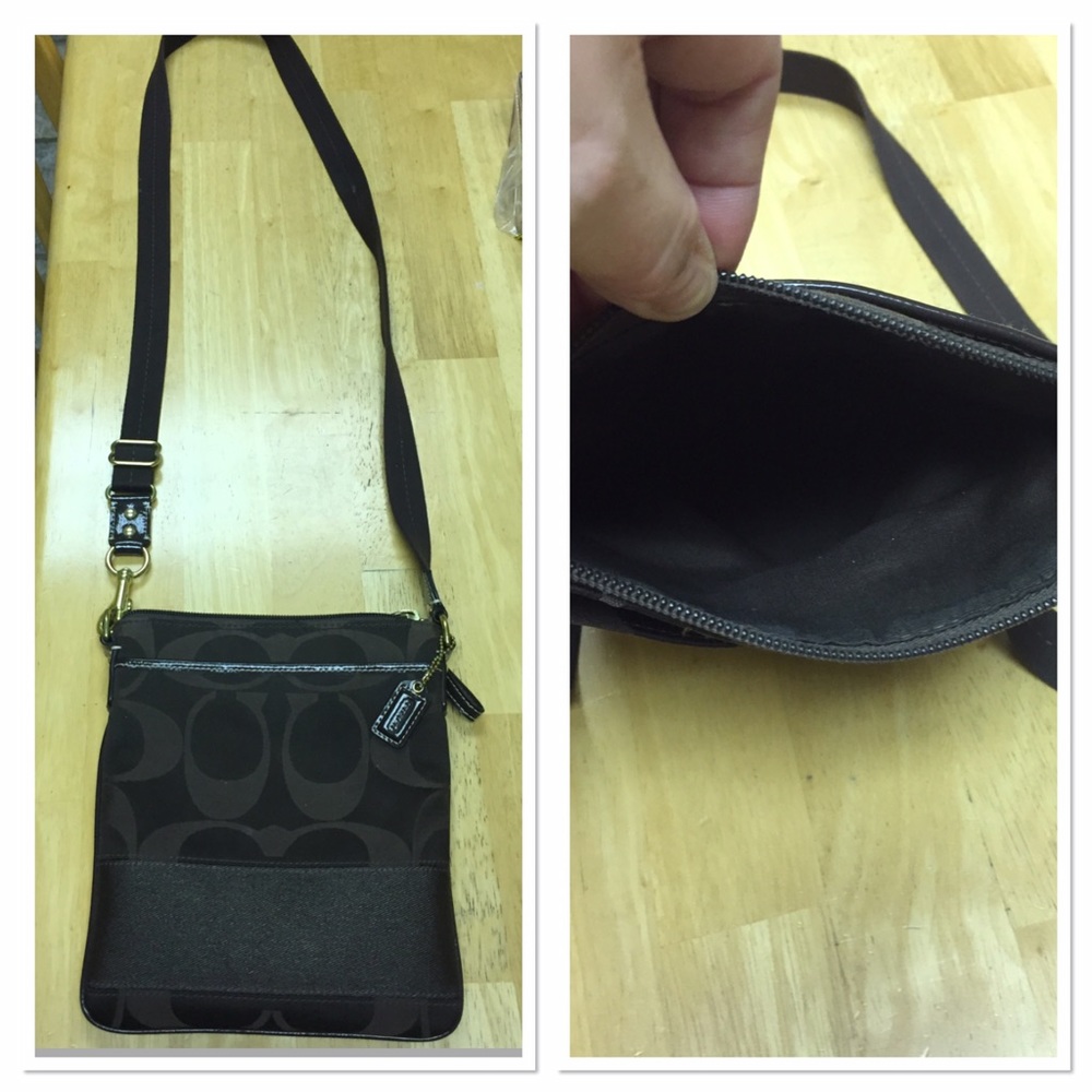 Authentic Coach Crossbody chocolate brown purse