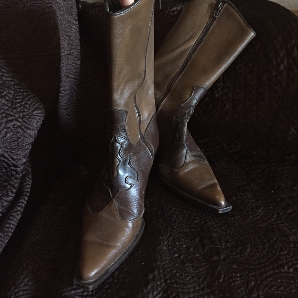 Fun and funky brown boots