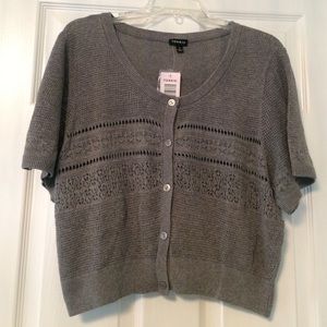 Torrid Gray Openstitch Shrug