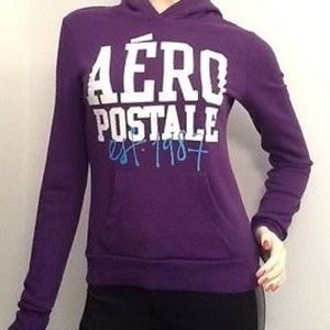 Aeropostale Purple Logo Hoodie