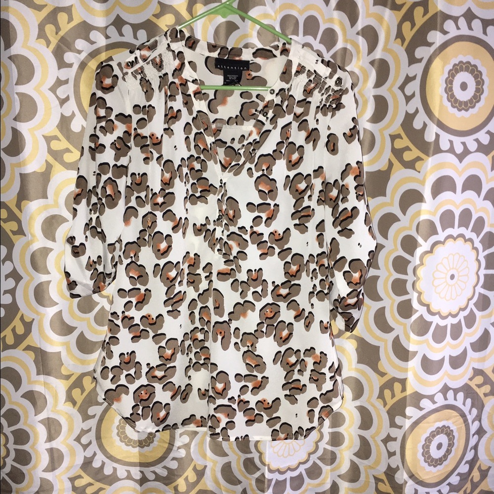 Cheetah print blouse