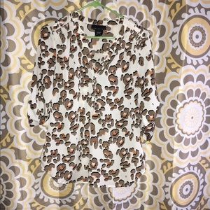 Cheetah print blouse