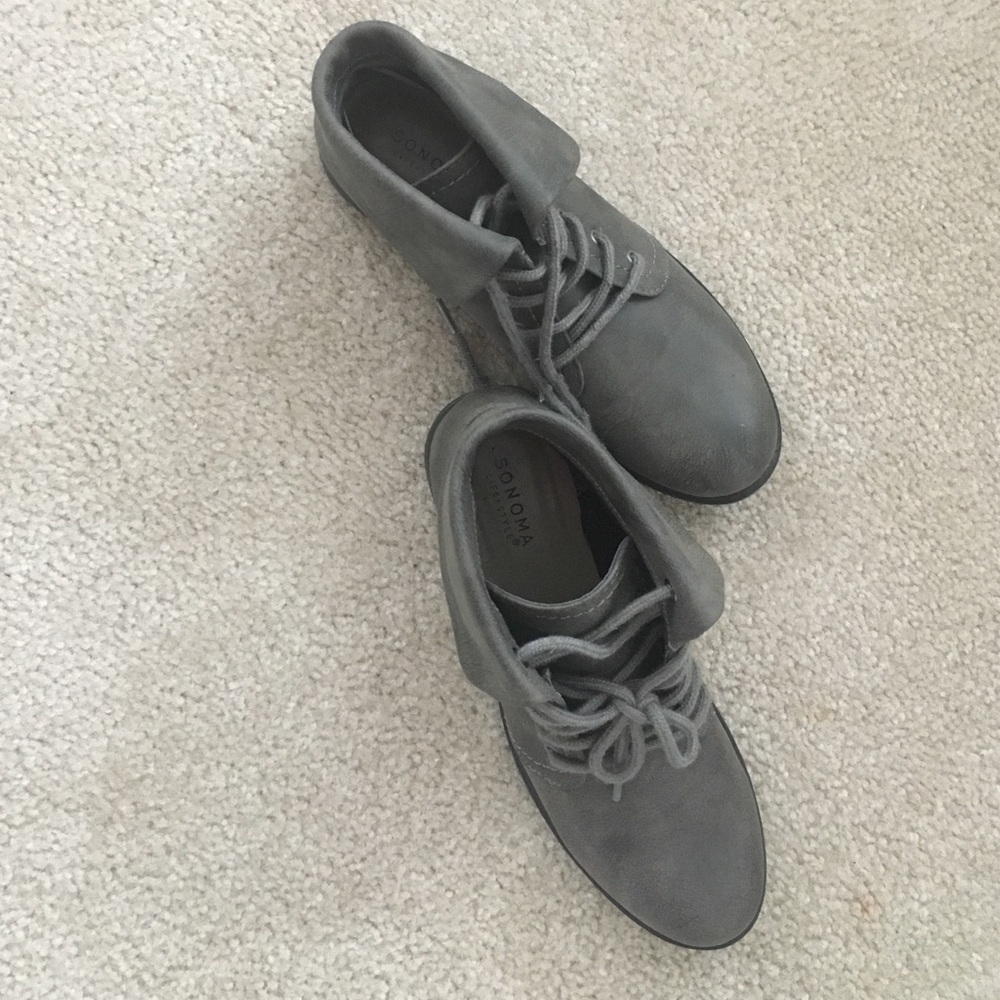 Gray booties
