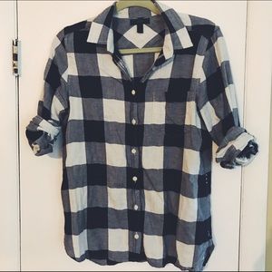 ⭐J CREW SHRUNKEN BUFFALO CHECK BOY SHIRT⭐