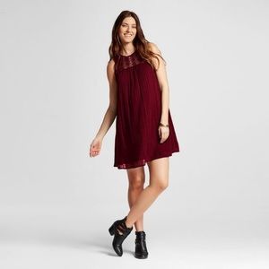 Lace & gauze maternity dress