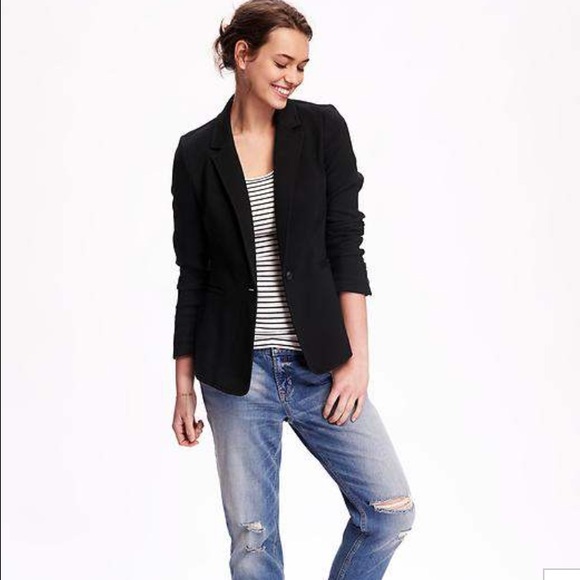 Textured black blazer - Picture 3 of 3