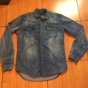 Zara Man denim shirt size large