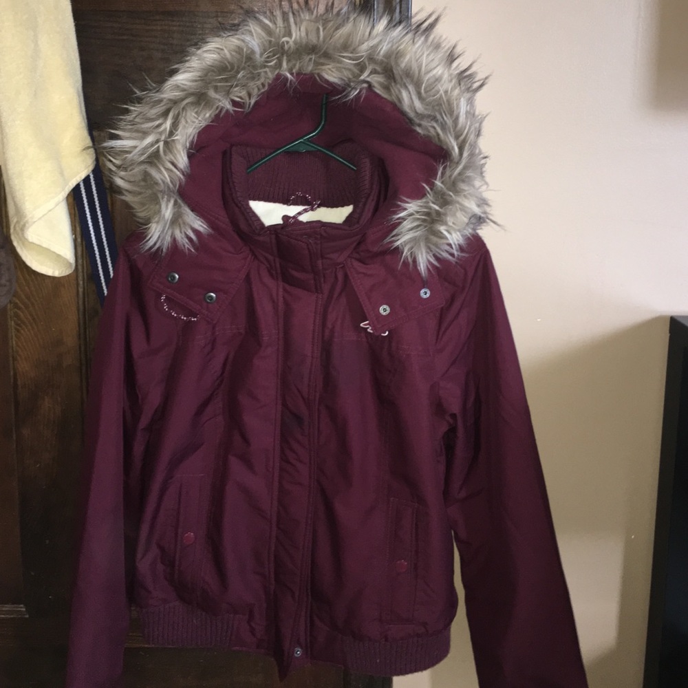 Maroon Hollister Size Large Jacket