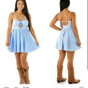 Baby blue dress
