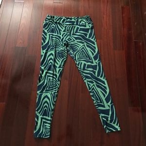 LuLaRoe TC leggings - navy and green