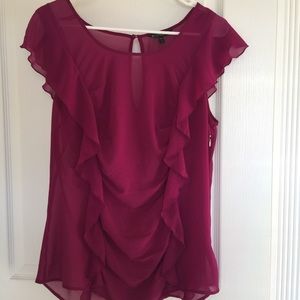 Express fluttery fuchsia shirt