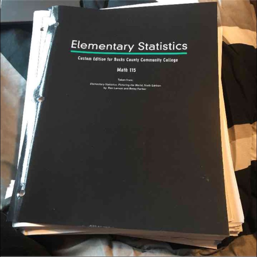 Loose leaf elementary stat text book