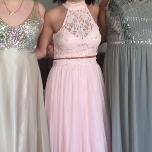 Two piece prom dress