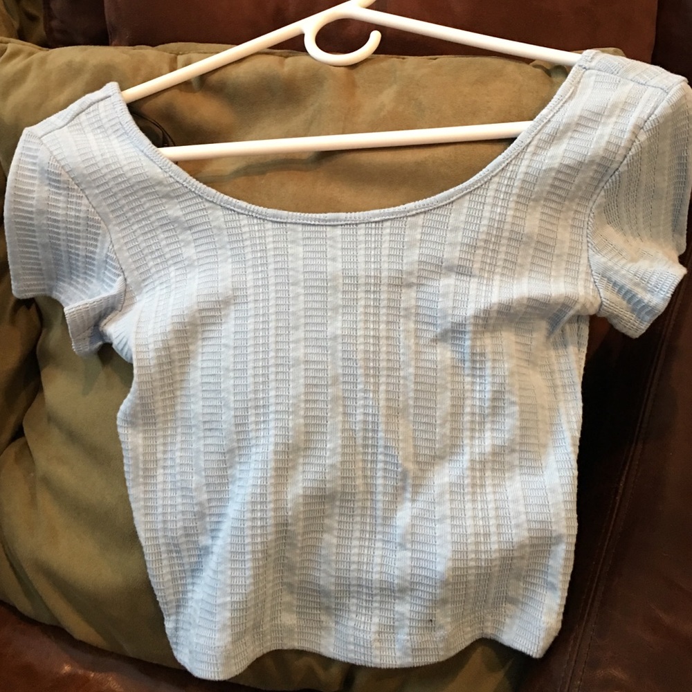 Blue crop top