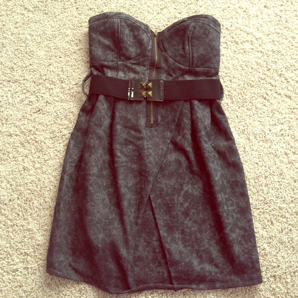 Black denim dress