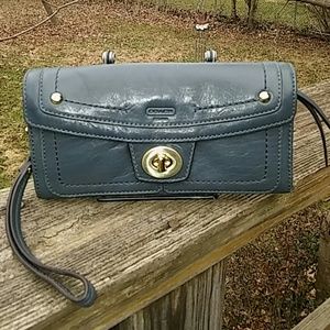Coach Legacy Distressed Leather wristlet wallet