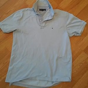 Tommy Hilfiger men custom fit ivy polo blue