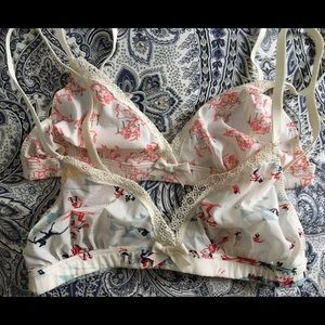 CUTE aerie bralettes, winter themed, set of 2