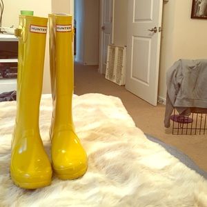 Yellow hunter boots