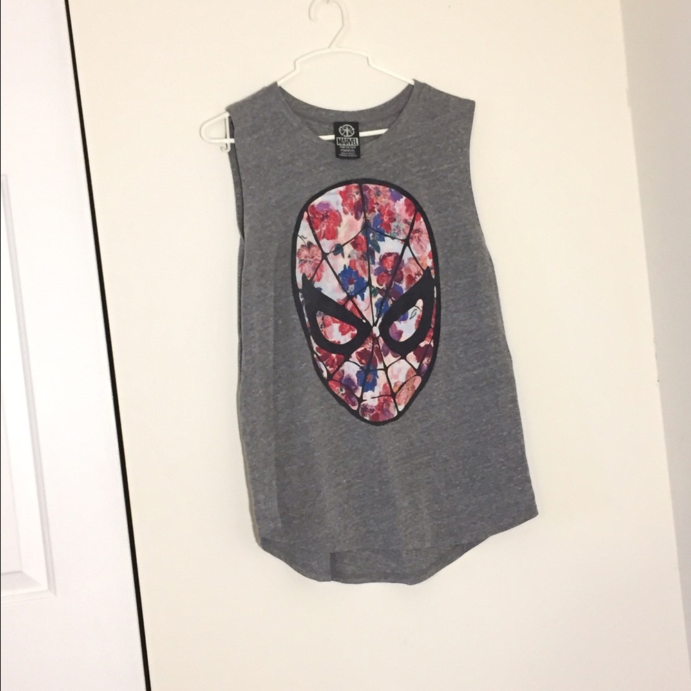 Floral Spider-Man muscle shirt