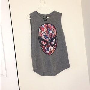 Floral Spider-Man muscle shirt