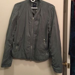 Lightweight bomber jacket in sage