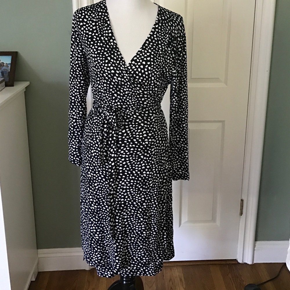 Valentines Red Black Print Old Navy Wrap L