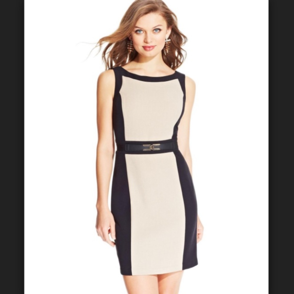 Juniors BCX Belted Color-block Sheath Dress