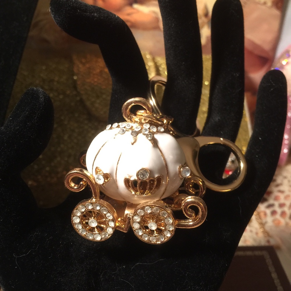 Crystal Pumpkin Keychain