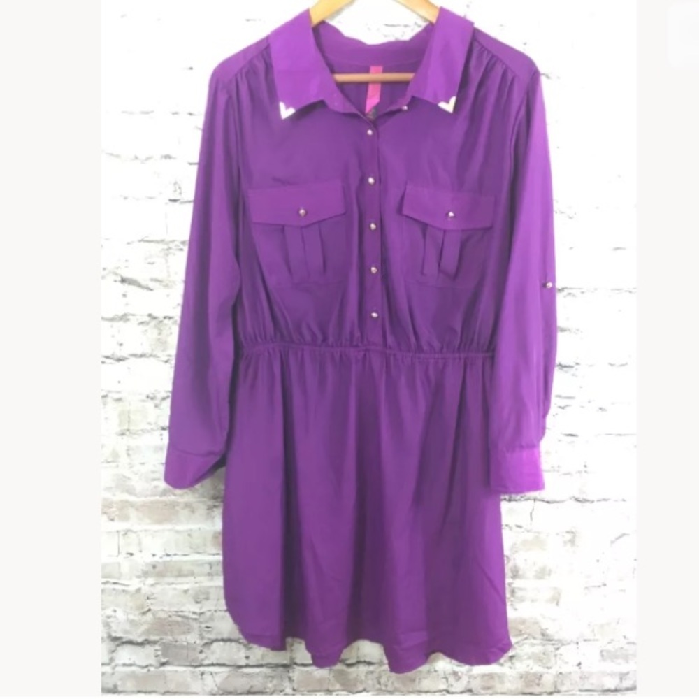 Pure Energy Fuchsia Purple Dress Plus Size 20w-22w