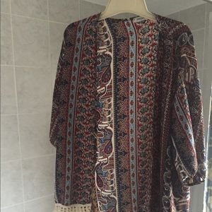 Colorful floral kimono