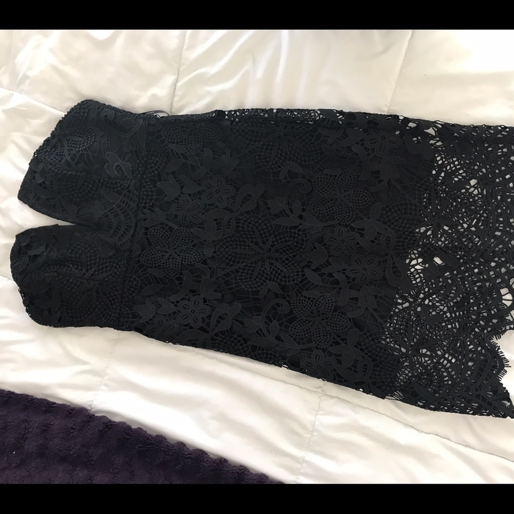 Black lace dress
