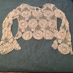 White laces crop top from Pacsun