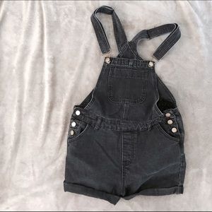 Black Denim Shortalls/Overall