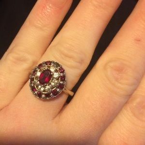 Antique 18k gold ruby ring size 6