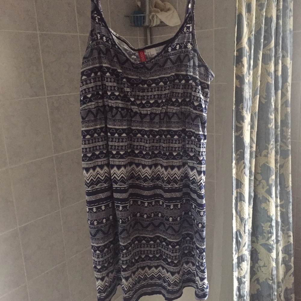 Short Blue Flowy Summer Dress or Tank