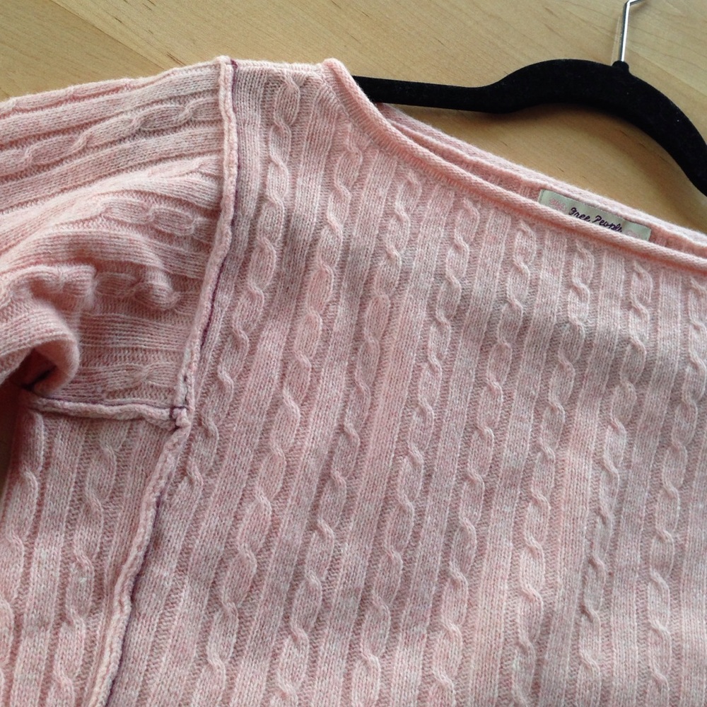 Free People Boat Neck Sweater - Pretty Peach