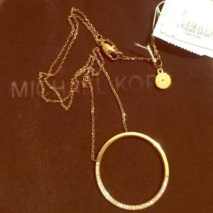 Michael kors open circle pavè crystal pendant