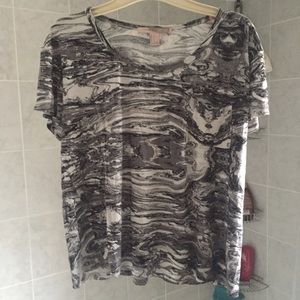 Marble Black and white print shirt with pocket