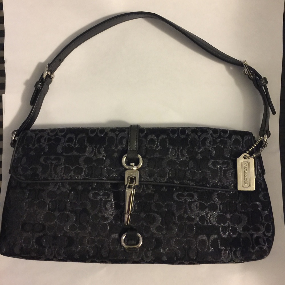 Coach Black and Silver evening bag